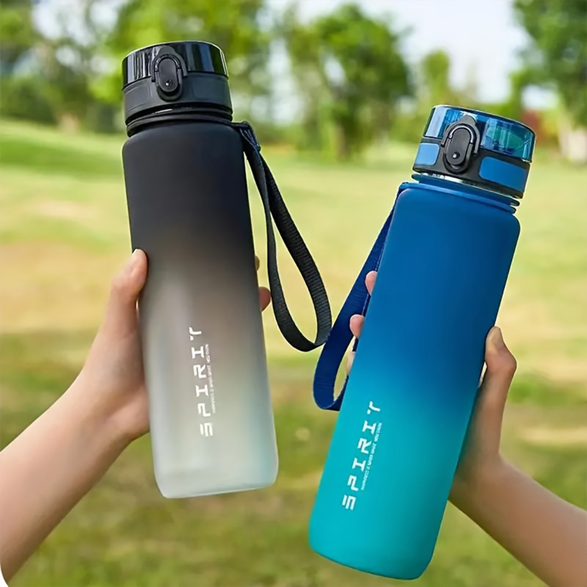 Sports Water Bottle Insulated - 그라데이션 물병 - 1000ml/600ml/750ml 용량 야외
