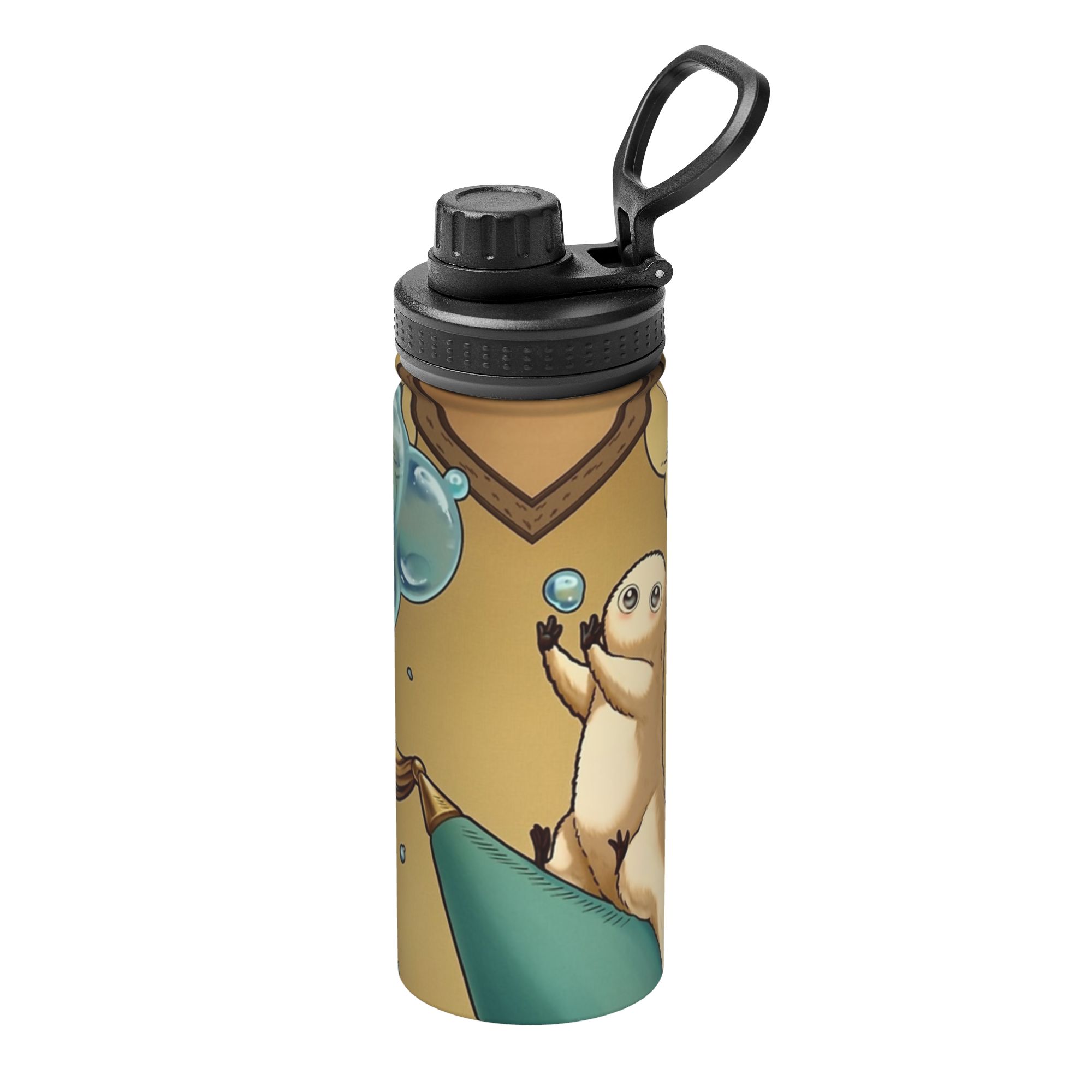 Sports Water Bottle Insulated - 브러쉬버디 마녀 모자 아틀리에 애니메이션 18온스