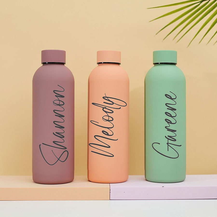 맞춤형 이름이 새겨진 무광 스테인리스 스틸 물병, 개인 - Sports Water Bottle Insulated 리뷰 및 가격